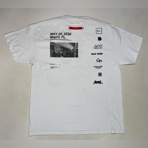 I Can't Breathe George Floyd Miami Florida Graphic T-shirt Men XL White - Picture 3 of 7